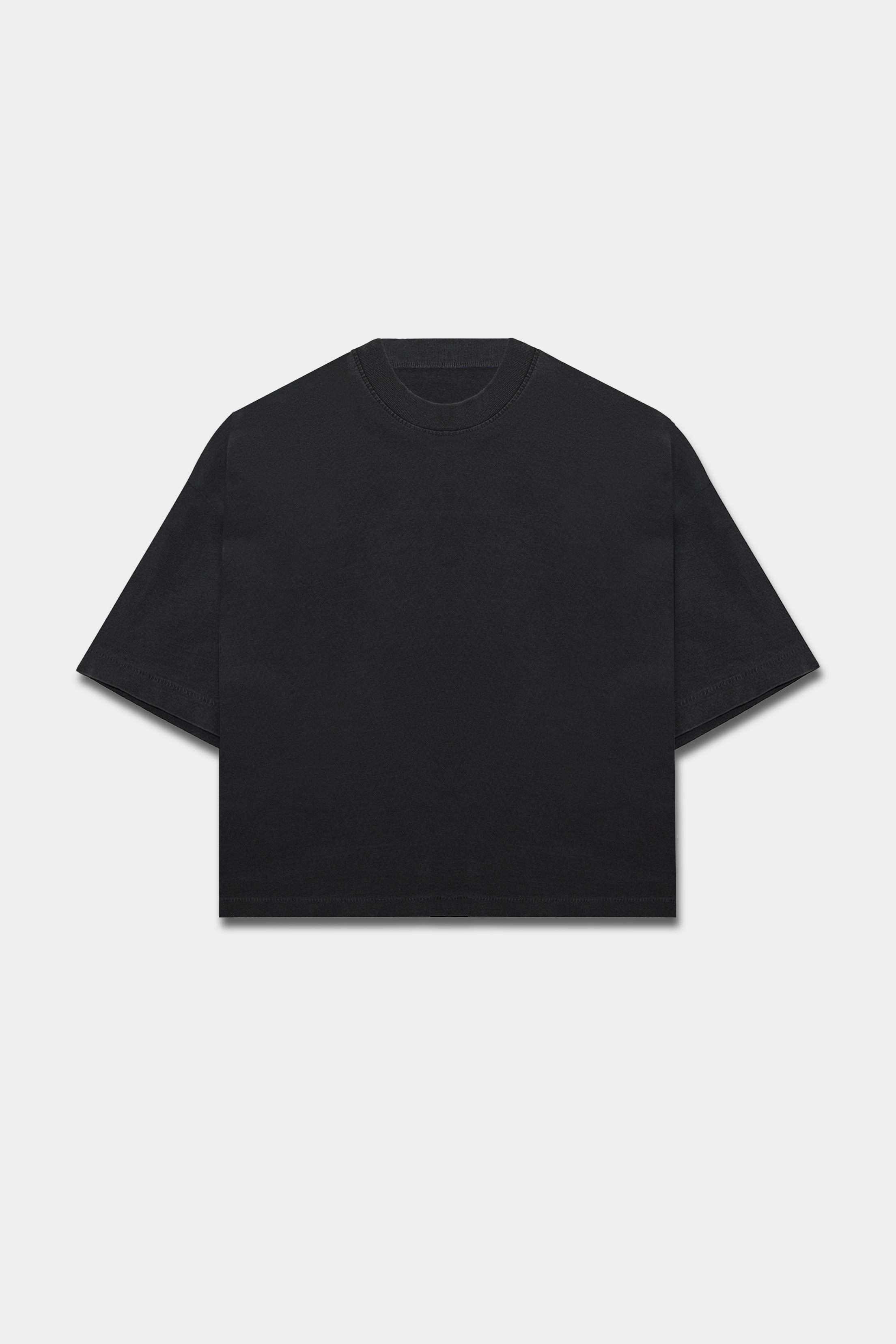 BLACK CROP T-SHIRT